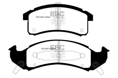 DP31271C - Sada brzdových destiček Série REDSTUFF EBC Brakes