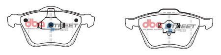 Přední brzdové destičky DBA Brake Pads Street Series Semi-metallic - DB1658SS VOLVO S60 Mk1 T5 S80 T6 V70 Mk2 XC90 1st Gen