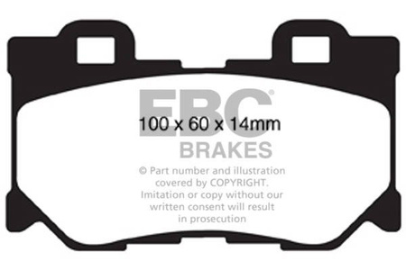DP81824RP1 - Sada závodních brzdových destiček Série RP-1 Racing EBC Brakes