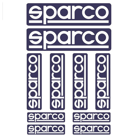 Sada 10ks samolepek Sparco