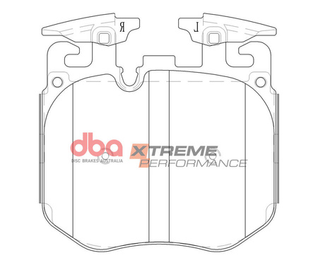 Přední brzdové destičky DBA Brake Pads Xtreme Performance - DB15108XP BMW ALPINA B7 G12 3 Series G20 M340 G21 330 330e xDrive G20 G21 5 G30 530 540 G31 G30 M550 M550D G31 6 GT G32 630 640 GT 7 G11 740 745e 750 740e G11 G12 M760 8 Convertible G14 840 840d
