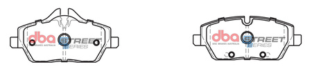 Přední brzdové destičky DBA Brake Pads Street Series Ceramic - DB1782SS BMW 1 Series E81 116 118 E82 Coupe E87 120 E88 Convertible 2 F45 Active Tourer 214