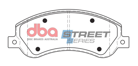 Přední brzdové destičky DBA Brake Pads Street Series Semi-metallic - DB1915SS FORD Tourneo Transit 3rd Gen 280 300 330 350 430 450 VOLKSWAGEN Amarok