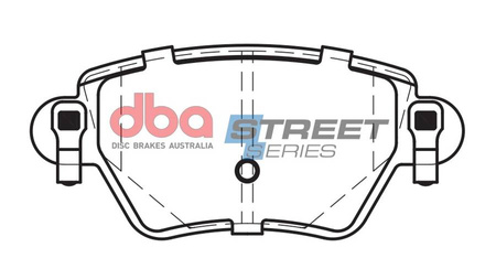 Zadní brzdové destičky DBA Brake Pads Street Series Ceramic - DB1697SS FORD Mondeo Estate Mk3 Hatchback Saloon JAGUAR X Type