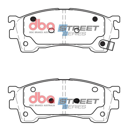Přední brzdové destičky DBA Brake Pads Street Series Ceramic - DB1362SS FORD Aust NZ S.Africa Telstar Probe MAZDA 323 626 Cronos MS8 MX6 Xedos 6