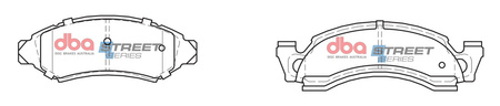 Přední brzdové destičky DBA Street Series polokovové - DBS788SS