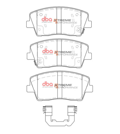 Přední brzdové destičky DBA Brake Pads Xtreme Performance - DB15133XP KIA Stinger