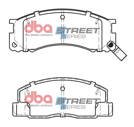 Přední brzdové destičky DBA Brake Pads Street Series Ceramic - DB1215SS TOYOTA Estima Lite-Ace Lucida Previa