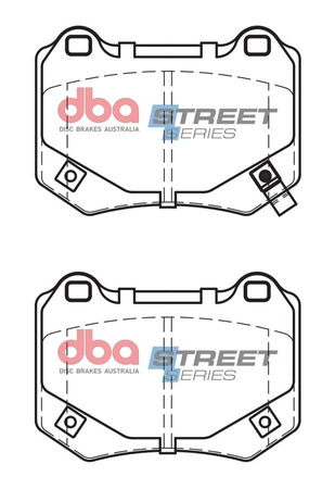 Zadní brzdové destičky DBA Brake Pads Street Series Ceramic - DB15007SS SUBARU WRX STi