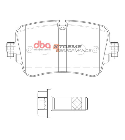 Zadní brzdové destičky DBA Brake Pads Xtreme Performance - DB15031XP AUDI Q7 4M Q8 SQ7 e-tron