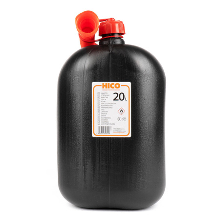 Černý plastový kanystr 20L IRP