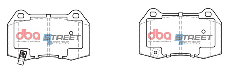 Přední brzdové destičky DBA Brake Pads Street Series Ceramic - DB1520SS HONDA Integra Not UK DC5 NISSAN 350Z Skyline V35 V35 Stagea C34