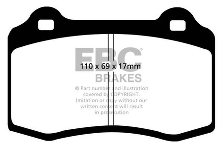 DP31031C - Sada brzdových destiček Série REDSTUFF EBC Brakes