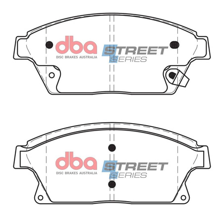 Přední brzdové destičky DBA Brake Pads Street Series Ceramic - DB2268SS CHEVROLET Cruze J300 Orlando Trax Volt OPEL Ampera Astra J GTC Mokka X Zafira Tourer VAUXHALL