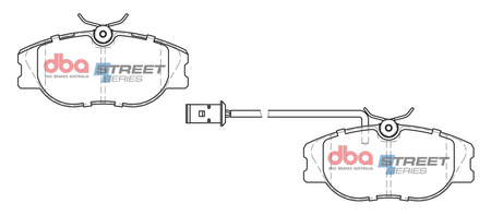 Přední brzdové destičky DBA Brake Pads Street Series Ceramic - DB1704SS ALFA ROMEO 155 RZ SZ Coupe FIAT Croma Tipo LANCIA Dedra Delta Thema