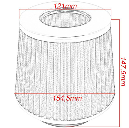 IRP kónický vzduchový filtr 147,5mm