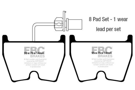 DP81513RP1 - Sada závodních brzdových destiček Série RP-1 Racing EBC Brakes