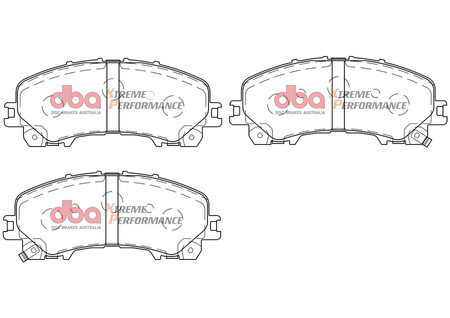 Přední brzdové destičky DBA Brake Pads Xtreme Performance Hawk HB810x.624 - DB2341XP CHEVROLET Thailand Colorado HOLDEN INFINITI Q50 Sport Q60 Coupe NISSAN X-Trail 7 Seat RENAULT Koleos 2