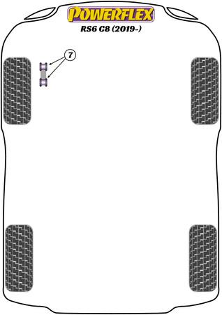 Vodicí kolík kola PowerAlign Polyuretanové pouzdro Powerflex Road Series Audi A6 / S6 / RS6 A6 / S6 / RS6 C8 (2018 on) RS6 C8 PF99-514-15