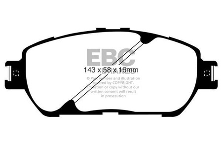 DP1674 - Sada brzdových destiček Série ULTIMAX2 EBC Brakes