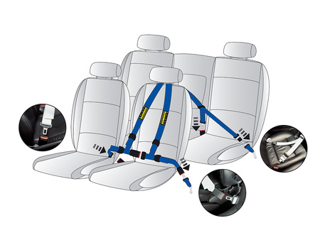 Bezpečnostní pásy Schroth QuickFit (ECE) pro vozy Audi, VW, Seat, Skoda