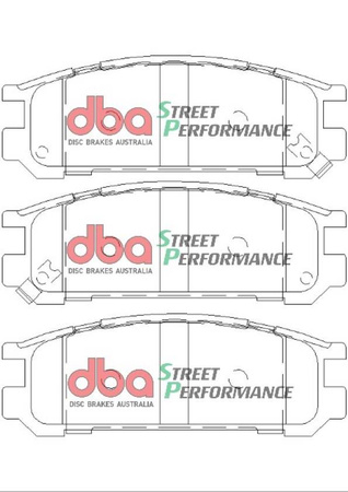 Zadní brzdové destičky DBA Brake Pads Street Performance Hawk HB367x.585 - DB1186SP SUBARU Impreza Sport Legacy BC5 BC7 BD5 BD7 BD9 BF5 BF7 BG5 BG7 BG9 - Not UK Outback SVX