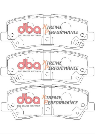Zadní brzdové destičky DBA Brake Pads Xtreme Performance Hawk HB774x.650 - DB9022XP FORD Mustang 6th Generation