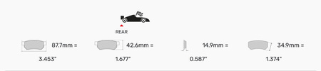 Zadní brzdová destička Ferodo Racing DS2500 FCP1319H FORD Fiesta 5 6 FOCUS I DBW 