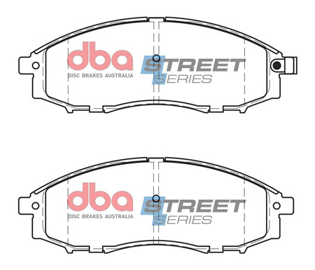 Přední brzdové destičky DBA Brake Pads Street Series Ceramic - DB1439SS NISSAN NP300 D40 Navara D22