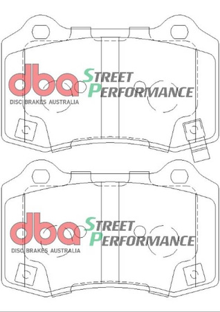 Zadní brzdové destičky DBA Brake Pads Street Performance Hawk HB194x.570 - DB8805SP CADILLAC CTS-V CHEVROLET Camaro 5th Gen CHRYSLER USA 300C DODGE Challenger SRT Hellcat Charger Magnum HOLDEN Aust NZ HSV JEEP Grand Cherokee