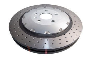 Přední brzdový kotouč DBA 5000 series - Křížově vrtané/prohlubně - DBA52844SLVXD AUDI RS3 8V 8Y