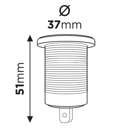 Vodotěsná nabíječka s 2xUSB 12/24V zásuvkami