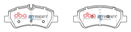 Brzdové destičky DBA Street Series Polokovové zadní brzdové destičky - DB2329SS