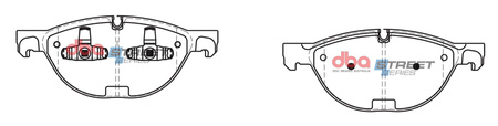 Přední brzdové destičky DBA Brake Pads Street Series Ceramic - DB2209SS BMW X5 E70 F15 X6 E71