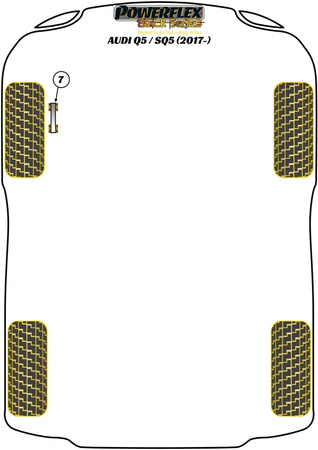 Přední stabilizátor spojovací pouzdro 10mm Polyuretanové pouzdro Powerflex Black Series Audi Q5 / SQ5 Q5 / SQ5 (2017 - ON) PFF3-913-10BLK