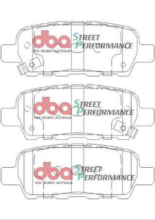 Zadní brzdové destičky DBA Brake Pads Street Performance Hawk HB370x.559 - DB1509SP INFINITI FX35 FX45 NISSAN 350Z Elgrand E51 Murano Z50 Skyline V35 V35 Stagea M35 X-Trail