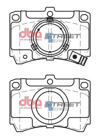 Přední brzdové destičky DBA Brake Pads Street Series Ceramic - DB406SS FORD S.Africa Laser Meteor Tonic KIA Rio DC MAZDA 121 323 AZ-3 Demio Familia