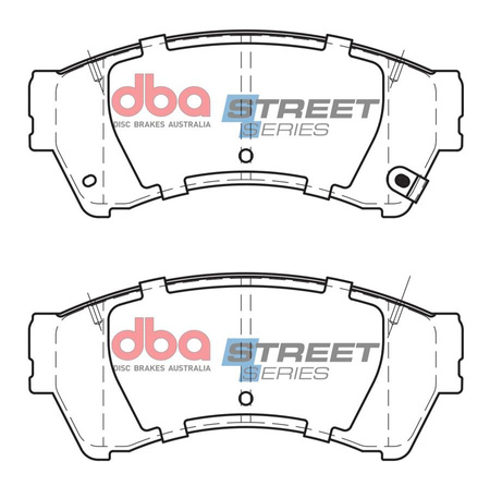 Přední brzdové destičky DBA Brake Pads Street Series Ceramic - DB1942SS MAZDA 6 GH