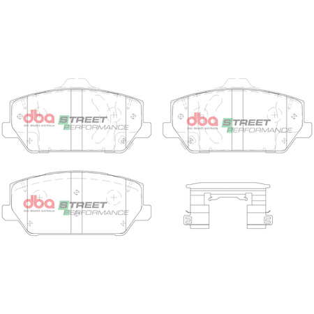 Přední brzdové destičky DBA Brake Pads Street Performance - DB15012SP HYUNDAI i-30 N PD