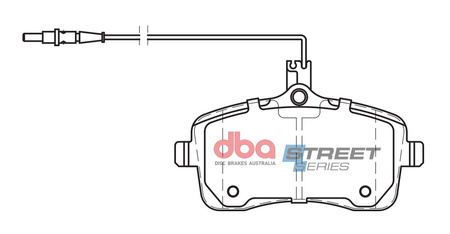 Přední brzdové destičky DBA Brake Pads Street Series Ceramic - DB2025SS PEUGEOT 407