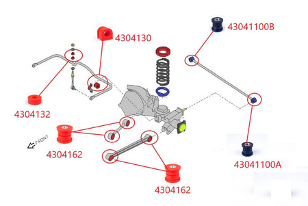 Sada zadního zavěšení - MPBS: 4304103 Ford Maverick I, Nissan Terrano II