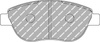 Přední brzdová destička Ferodo Racing DSUNO FCP1467Z ABARTH 500 / 595 695 312 500C 595C 695C CITROEN Xsara Picasso N68 FIAT 500L Grande Punto Punto 199 Idea STILO 192 Multi Wagon LANCIA MUSA 350 OPEL CORSA D PEUGEOT 206 307 307