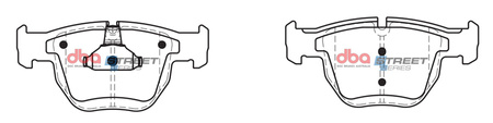 Přední brzdové destičky DBA Brake Pads Street Series Semi-metallic - DB2054SS LAND ROVER Range L322