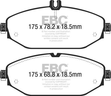 DPX2214 - Sada brzdových destiček Série ULTIMAX2 EBC Brakes