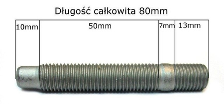 Kovaný svorník + matice M12x1,25