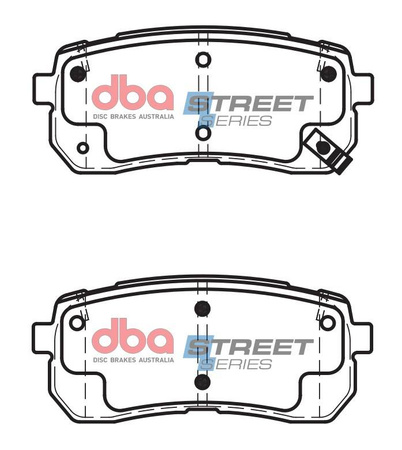 Zadní brzdové destičky DBA Brake Pads Street Series Ceramic - DB2447SS HYUNDAI H1 i-800 iLoad iX55 KIA Carnival Sedona Sorento