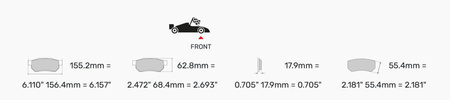Přední brzdová destička Ferodo Racing DS3.12 FCP4249G RENAULT Clio IV Laguna Coupe DT0/1 III III BT0/1 Grandtour KT0/1 Latitude