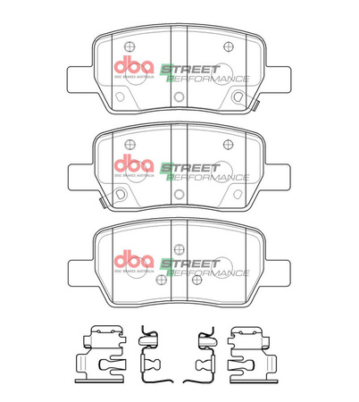 Brzdové destičky DBA zadní brzdové destičky Street Performance - DB15072SP
