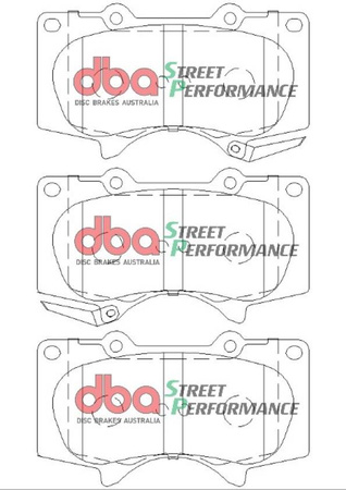 Přední brzdové destičky DBA Brake Pads Street Performance ECE R90 certified Hawk HB490x.665 - DB1482SP LEXUS GX460 GX470 MITSUBISHI Pajero Shogun TOYOTA Aust NZ FJ Cruiser Fortuner AN150 AN50 Hi-Lux Double Cab AHT GUN MRO Extra Single VSC KUN26