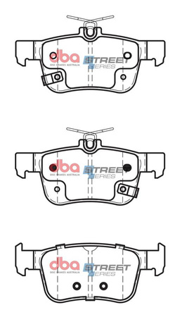 Zadní brzdové destičky DBA Brake Pads Street Series Ceramic - DB2429SS HONDA Civic 10th Gen FK8